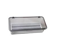 LAIOUSN Elegante organizador de utensilios de cocina, soporte para palillos con agujeros de drenaje, tapa impermeable, estuche de almacenamiento multiusos, estante de secado de palillos