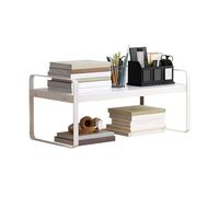 LAIOUSN Estante organizador de escritorio apilable estantería de metal para cocina, oficina, organizador de escritorio, estante de almacenamiento de metal