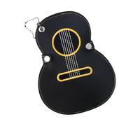 LAIOUSN Estuche bordado para púas de guitarra, bolsa de almacenamiento para instrumentos, organizador de accesorios para músicos y coleccionistas, soporte para púas para artistas, Black, Talla única