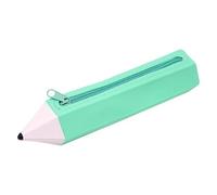 LAIOUSN Estuche de silicona para lápices, fácil de limpiar, caja suave para gomas de borrar, reglas, marcadores, bolsa de almacenamiento con forma de bolsa de silicona, Green, Talla única