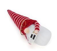 LAIOUSN Figura de gnomos de peluche con sombrero a rayas con gafas, para amantes de los libros, elfos enanos para profesores, estudiantes y entusiastas