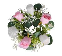 LAIOUSN Guirnalda de flores artificiales de seda para decoración de bodas, fiestas, mesas de comedor, duran mucho tiempo, lavable, arreglos florales sintéticos