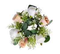 LAIOUSN Guirnalda de flores artificiales de seda para decoración de bodas, fiestas, mesas de comedor, duran mucho tiempo, lavable, arreglos florales sintéticos