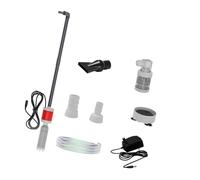 LAIOUSN Herramienta de mantenimiento multifuncional para acuarios con boquilla resistente a los atascos y tecnología de filtro de arena, limpiador eficiente de fondo de acuario con mango ergonómico