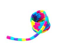 LAIOUSN Juguete interactivo de felpa telescópica de rayas arcoíris colorido para gatos que hace curiosidad y proporciona una hora de entretenimiento