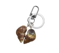 LAIOUSN Llavero creativo de caracol de chile, anillos de resina únicos, cadena encantadora para amantes de la comida e ideas de regalo, llavero portátil para amantes de la comida, Dos paquetes, Talla