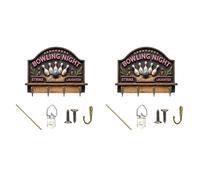 LAIOUSN ¡No más llaves perdidas! Soporte de pared con tablero de madera decorativo de almacenamiento y 4 ganchos resistentes, soporte para llaves de entrada para el hogar