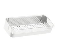 LAIOUSN Organizador de artículos de tocador de baño impermeable montado en la pared, estante de almacenamiento para champú, práctico soporte de esponja, estante organizador de encimera de baño