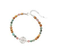 LAIOUSN Sofisticada pulsera con temática guía, acero inoxidable, resina, piedra, acento, jubilación, espíritus atrevidos, jubilación, mujeres, talla única, como se describe
