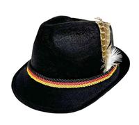 LAIOUSN Sombrero de pastel de cerdo con temática de cerveza, sombrero de Homburg con plumas, tocado encantador para caballeros, sombreros de pastel de cerdo para hombres