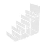 LAIOUSN Soporte de acrílico inclinado para cartera, soporte de exhibición transparente para encimera de gabinete, estante de almacenamiento moderno para el hogar