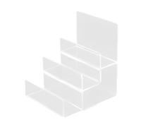 LAIOUSN Soporte de acrílico inclinado para cartera, soporte de exhibición transparente para encimera de gabinete, estante de almacenamiento moderno para el hogar