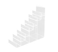 LAIOUSN Soporte de acrílico inclinado para cartera, soporte de exhibición transparente para encimera de gabinete, estante de almacenamiento moderno para el hogar