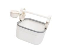 LAIOUSN Soporte de entrenamiento con bandeja desmontable y base de poliestireno para computadora pequeña intermedia, soporte de inodoro para computadora de pájaros