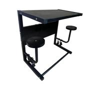 LAIOUSN Soporte de madera con base de metal para almacenamiento de garaje y moderno estante de exhibición para el hogar, organizador multiusos para cascos de motocicleta, talla única, como se describe