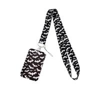 LAIOUSN Tarjetero con diseño de calavera de cuervo gótico, diseño compacto para eventos de campus, viajes, funda esencial para tarjetas de viaje, a, Talla única