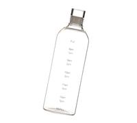 LAIOUSN Tazas de vidrio multifuncionales, taza de vidrio resistente con indicadores de tiempo para una gestión eficaz del consumo diario de agua, cristalería resistente