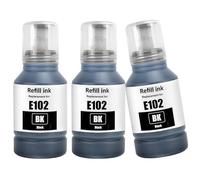 LAIPENG 102 Tinta Compatible con Epson 102 para Ecotank ET-2700 ET-2750 ET-2751 ET-2756 ET-2850 ET-2851 ET-2856 ET-3700 ET-3750 ET-3850 ET-4750 ET-4850 ET-4856 ET-15000 Impresora (3 Negro)
