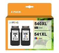 LAIPENG 540XL 541XL Cartucho de Tinta Remanufacturado con Canon PG-540 CL-541 PG-540XL CL-541XL para Pixma TS5150 TS5151 MX455 MX475 MX525 MX535 MG3150 MG3250 MG3550 MG3600 MG3650 MG4250 (BK/CMY)