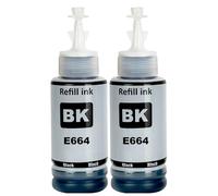 LAIPENG 664 Tinta Compatible para Epson ET-2500 ET-2600 ET- 3600 ET-4500 | 2 Negro,Compatible para Epson ET-2550 ET-2650 ET-4550 ET-14000 ET-15000 L100 L200 L210 L350 L355 L365 L455 L550 Impresora