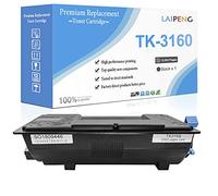 LAIPENG Cartucho de Tóner Compatible Negro TK3160 TK-3160 con Chip 12500 páginas para Impresora Láser ECOSYS P3145dn M3145dn M3145idn M3645dn M3645idn P3045dn P3050dn P3055dn P3060dn