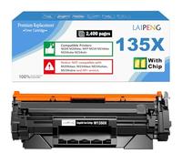 LAIPENG Compatible 135X W1350X (135A W1350A) Tóner Cartucho [con Chip] 2400 Páginas para HP Laserjet M207dw M209 M209d M209dw M234 M234d M234dw M234sdw M234sdn M235sdw Impresora (Negro x 1)