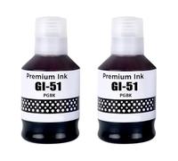 LAIPENG GI-51 GI51 Tinta Compatible para PIXMA G1520 G1560 G2520 G2560 G3520 G3560 G1530 G2570 G3570 G4570 Impresora GI-51 BK GI-51BK (Negro*2)
