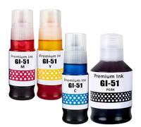 LAIPENG GI-51 GI51 Tinta Compatible para PIXMA G1520 G1560 G2520 G2560 G3520 G3560 G1530 G2570 G3570 G4570 Impresora GI-51 BK GI-51BK GI-51C GI-51M GI-51Y 4 Múltiple (Negro Cian Magenta Amarillo)