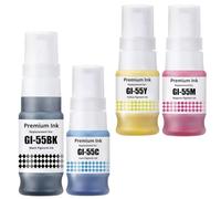 LAIPENG GI-55 GI55 Tinta Compatible con Canon Maxify GX1050 GX2050 Impresora Múltiple de 4 Colores GI-55BK GI-55C GI-55M GI-55Y (Negro/Cian/Magenta/Amarillo)