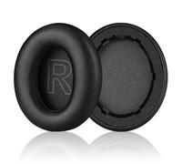 Laipuke Almohadillas Auriculares Compatible con Anker Soundcore Life Q20 Almohadillas Cascos de Repuesto en Esponja & Cuero Proteico, 1 Par, Negro