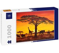 Lais Puzzle Atardecer con Animales Africanos 1000 Piezas