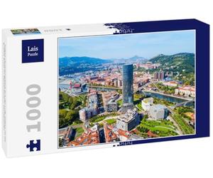 Lais Puzzle Bilbao vista panorámica desde el aire. Bilbao es la ciudad más grande del País Vasco en el norte de España 1000 partes