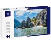 Lais Puzzle El Nido Palawan Filipinas Asia. Barco Banca en una pequeña Playa Cerca del Santuario Matinloc 1000 Piezas