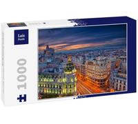 Lais Puzzle Madrid. Paisaje Urbano de Madrid, España al Atardecer 1000 Piezas