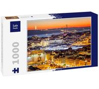 Lais Puzzle Precioso Paisaje Urbano, Lisboa, la Capital de Portugal al Atardecer. Un Destino Popular para Viajar por Europa, una de Las Ciudades más Bellas del Mundo 1000 Piezas