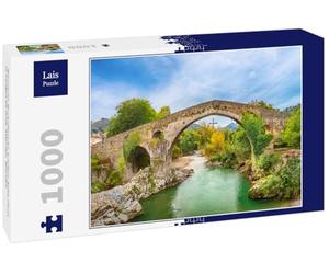Lais Puzzle Puente Romano Jorobado sobre el río Sella en Cangas de Onis, Asturias, España 1000 Piezas