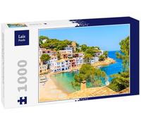 Lais Puzzle Vista de la Playa del Pueblo pesquero de Sa Tuna con Casas de Colores en la Orilla, Costa Brava, Cataluña, España 1000 Piezas
