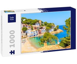 Lais Puzzle Vista de la Playa del Pueblo pesquero de Sa Tuna con Casas de Colores en la Orilla, Costa Brava, Cataluña, España 1000 Piezas