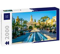 Lais Puzzle Vista de una Fuente en la Plaza de San Juan de Dios en Cádiz con el Ayuntamiento al Fondo 2000 Piezas