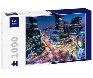 Lais Puzzle Vista del Centro de la Ciudad en la Plaza de Gangnam en Seúl, Corea del Sur 1000 Piezas