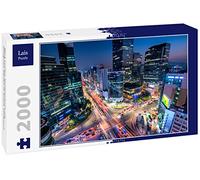 Lais Puzzle Vista del Centro de la Ciudad en la Plaza de Gangnam en Seúl, Corea del Sur 2000 Piezas