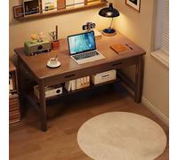 LAITEGOG Escritorio Blanco con cajones, para Dormitorio, Escritorio de computadora de Oficina en casa con cajón de Almacenamiento, Mesa de Estudio para Espacios(Walnut,39.5in/100cm)