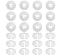 LAITER 24pcs Radiador Plástico para tuberías Cubierta de roseta Fundas de Tubería de Cubierta de Radiador Embellecedor Tubería Collar de Tubería de Cubierta Decorativa 16mm calefacción Tubo rosetones
