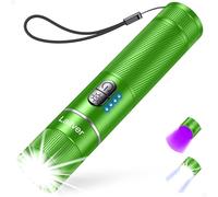 Laitver Linterna Ultravioleta/LED Recargable 2 en 1, SuperBrillante Mini Linternas con Luz UV Negra de 395 NM, 6 Modos de Luz, Zoom, Impermeable para Cortes de Energía y Detección de Orina Mascotas