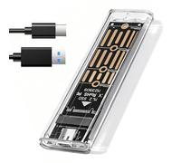 LAIVIYA Carcasa NVME M.2 SSD, Caja Disco Duro 10Gbps USB3.1, Externo Enclosure para Discos Duros 2230/2242/2260/2280 M-Key M.2 con UASP (Not SATA)