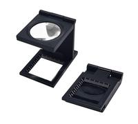 LAIVIYA Lupa Cuentahilos, LupaPlegable 10 X con Escala, Cuenta Hilos, Lupa para Leer Libros, LupaRelojero para Leer Libros, Soldadura, Inspección, Monedas, Joyería, Exploración