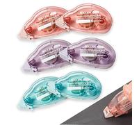 LAIVIYA Pegamento Roller, 6PCS Cinta Pegar Doble Cara, 6m X 6mm Fita Cola Dupla Face, Puntos Adhesivos Transparentes, Pegamento Cinta Tipo Tipex Para Albumes, Tarjetas, Diarios, Oficina