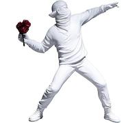 LAIX Banksy - Escultura de rabia, el lanzador de flores, 21,5 cm, un complemento exclusivo para coleccionistas y entusiastas del arte urbano, arte urbano y pop art