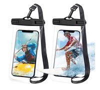 Laizego Funda impermeable para teléfono, paquete de 2 fundas universales IPX8 impermeables para natación, bolsa seca para teléfono subacuático para iPhone 16, 15, 14, 13, 12 Pro Max Plus XS, Samsung