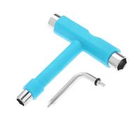LAJHDCG 1 unidad de llave tipo T, llave de cabeza tipo L, destornillador, monopatín, todo en uno, multifuncional, accesorio de herramientas de patín T/Y(T shape-light blue)